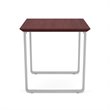Gansett Reception Waiting Room Steel End Table / Silver Steel / Mahogany