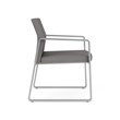 Gansett Reception Waiting Room Guest Chair / Silver Steel / Light Gray