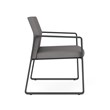 Gansett Reception Waiting Oversize Guest Chair / Charcoal Steel / Light Gray