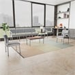 Lenox Steel Reception Waiting Armless Guest Chair / Black Steel / Black