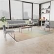 Lenox Steel Reception Waiting Armless Guest Chair / Charcoal Steel / Brown
