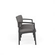 Lenox Steel Reception Waiting 3-Seat Sofa / Charcoal Steel / Light Gray