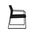 Gansett Reception Waiting Room Healthcare Guest Chair / Black Steel / Black