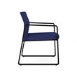Gansett Reception Waiting Room Healthcare Guest Chair / Black Steel / Blue