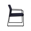 Gansett Reception Waiting Room Healthcare Guest Chair / Black Steel / Navy Blue