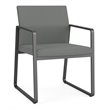 Gansett Reception Waiting Room Guest Chair / Charcoal Steel / Light Gray