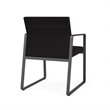 Gansett Reception Waiting Room Healthcare Guest Chair / Charcoal Steel / Black
