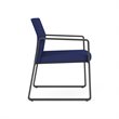 Gansett Reception Waiting Room Healthcare Guest Chair / Charcoal Steel / Blue