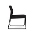 Gansett Reception Waiting Room Armless Guest Chair / Black Steel / Black