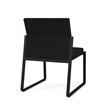Gansett Reception Waiting Room Armless Guest Chair / Black Steel / Black