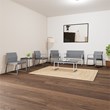 Gansett Reception Waiting Armless Guest Chair / Charcoal Steel / Black