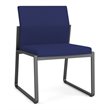 Gansett Reception Waiting Room Armless Guest Chair / Charcoal Steel / Blue