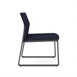 Gansett Reception Waiting Armless Guest Chair / Charcoal Steel / Navy Blue