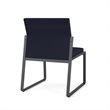 Gansett Reception Waiting Armless Guest Chair / Charcoal Steel / Navy Blue