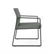 Gansett Reception Waiting Oversize Guest Chair / Charcoal Steel / Light Gray