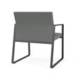 Gansett Reception Waiting Oversize Guest Chair / Charcoal Steel / Light Gray