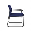 Gansett Reception Waiting Oversize Guest Chair / Charcoal Steel / Blue