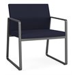 Gansett Reception Waiting Oversize Guest Chair / Charcoal Steel / Navy Blue