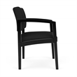 Lenox Wood Reception Waiting Oversize Guest Chair / Black Wood / Black