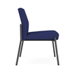 Mystic Reception Waiting Room Armless Guest Chair / Charcoal Steel / Blue