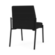 Mystic Reception Waiting Room Armless Guest Chair / Black Steel / Black