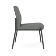 Mystic Reception Waiting Armless Guest Chair / Charcoal Steel / Light Gray