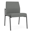 Mystic Reception Waiting Armless Guest Chair / Charcoal Steel / Light Gray