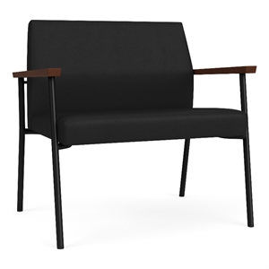 Mystic Reception Waiting Room Healthcare Bariatric Chair / Black Steel / Black