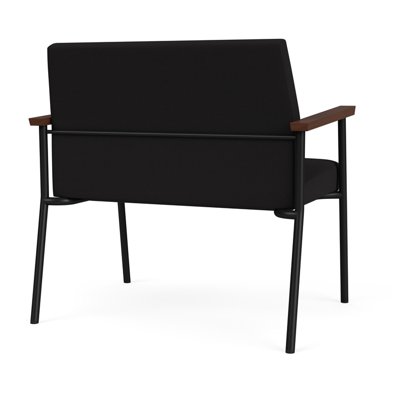 Mystic Reception Waiting Room Healthcare Bariatric Chair / Black Steel / Black