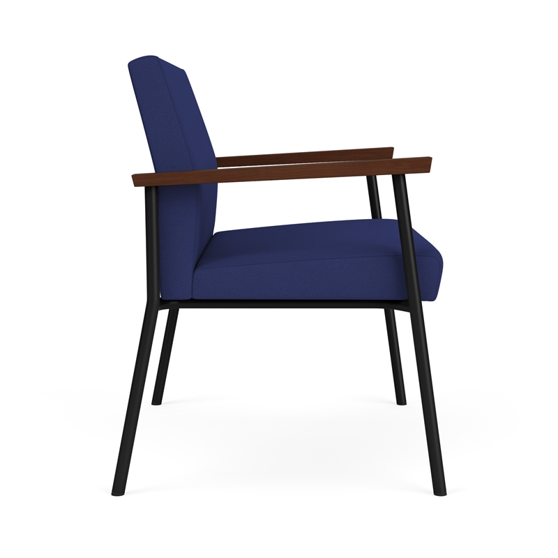 Mystic Reception Waiting Room Healthcare Bariatric Chair / Black Steel / Blue