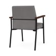 Mystic Reception Waiting Room Healthcare Guest Chair / Black Steel / Light Gray