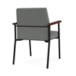 Mystic Reception Waiting Room Healthcare Guest Chair / Black Steel / Light Gray