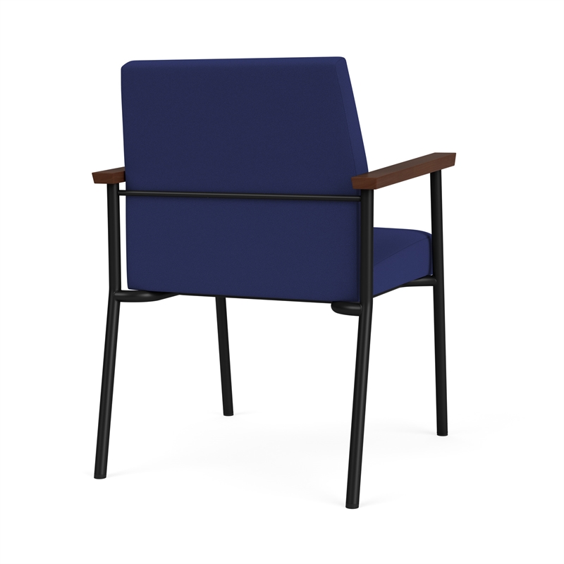 Mystic Reception Waiting Room Healthcare Guest Chair / Black Steel / Blue