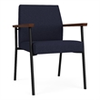 Mystic Reception Waiting Room Healthcare Guest Chair / Black Steel / Navy Blue
