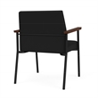 Mystic Reception Waiting Room Oversize Guest Chair / Black Steel / Black
