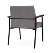 Mystic Reception Waiting Oversize Guest Chair / Black Steel / Light Gray