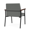 Mystic Reception Waiting Oversize Guest Chair / Black Steel / Light Gray