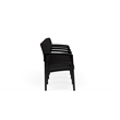 Lenox Wood Reception Waiting 4-Seat Tandem Seating / Black Wood / Black