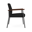 Mystic Reception Waiting Room Healthcare Guest Chair / Charcoal Steel / Black