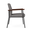 Mystic Reception Waiting Room Guest Chair / Charcoal Steel / Light Gray