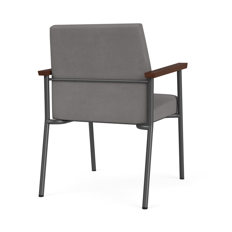 Mystic Reception Waiting Room Guest Chair / Charcoal Steel / Light Gray