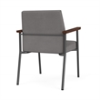Mystic Reception Waiting Room Guest Chair / Charcoal Steel / Light Gray