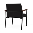 Mystic Reception Waiting Room Oversize Guest Chair / Black Steel / Black