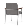 Mystic Reception Waiting Room Healthcare Guest Chair / Silver Steel / Light Gray