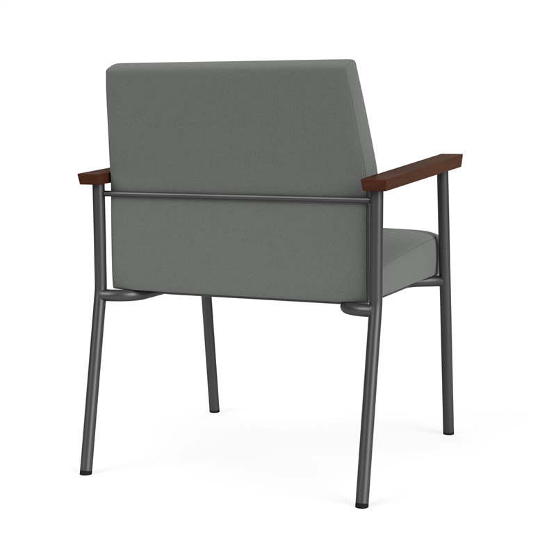 Mystic Reception Waiting Oversize Guest Chair / Charcoal Steel / Light Gray