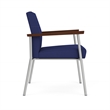 Mystic Reception Waiting Room Healthcare Guest Chair / Silver Steel / Blue