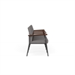 Mystic Reception Waiting 4-Seat Tandem Seating / Charcoal Steel / Light Gray