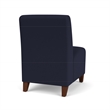 Siena Lounge Reception Armless Guest Chair / Walnut Wood Legs / Navy Blue