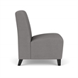 Siena Lounge Reception Armless Guest Chair / Black Steel Legs / Light Gray