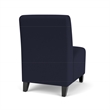 Siena Lounge Reception Armless Guest Chair / Black Steel Legs / Navy Blue